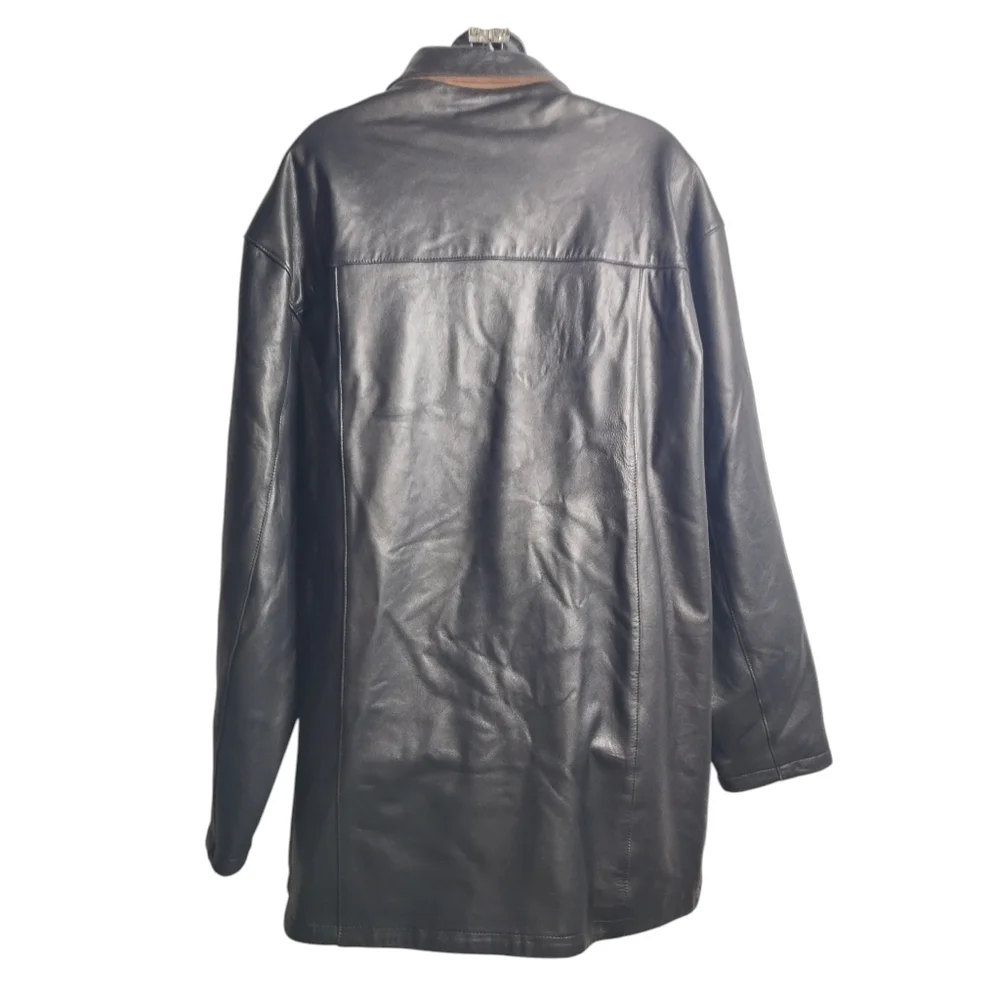 Weatherproof Men's Black Brown Reversible Leather Jacket Size XXL